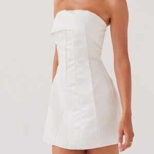 Peppermayo Strapless White Mini Dress
